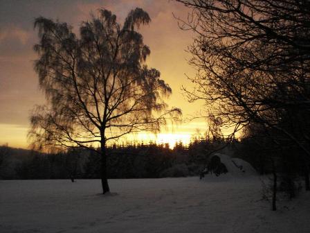 Schneelandschaft Abendsonne